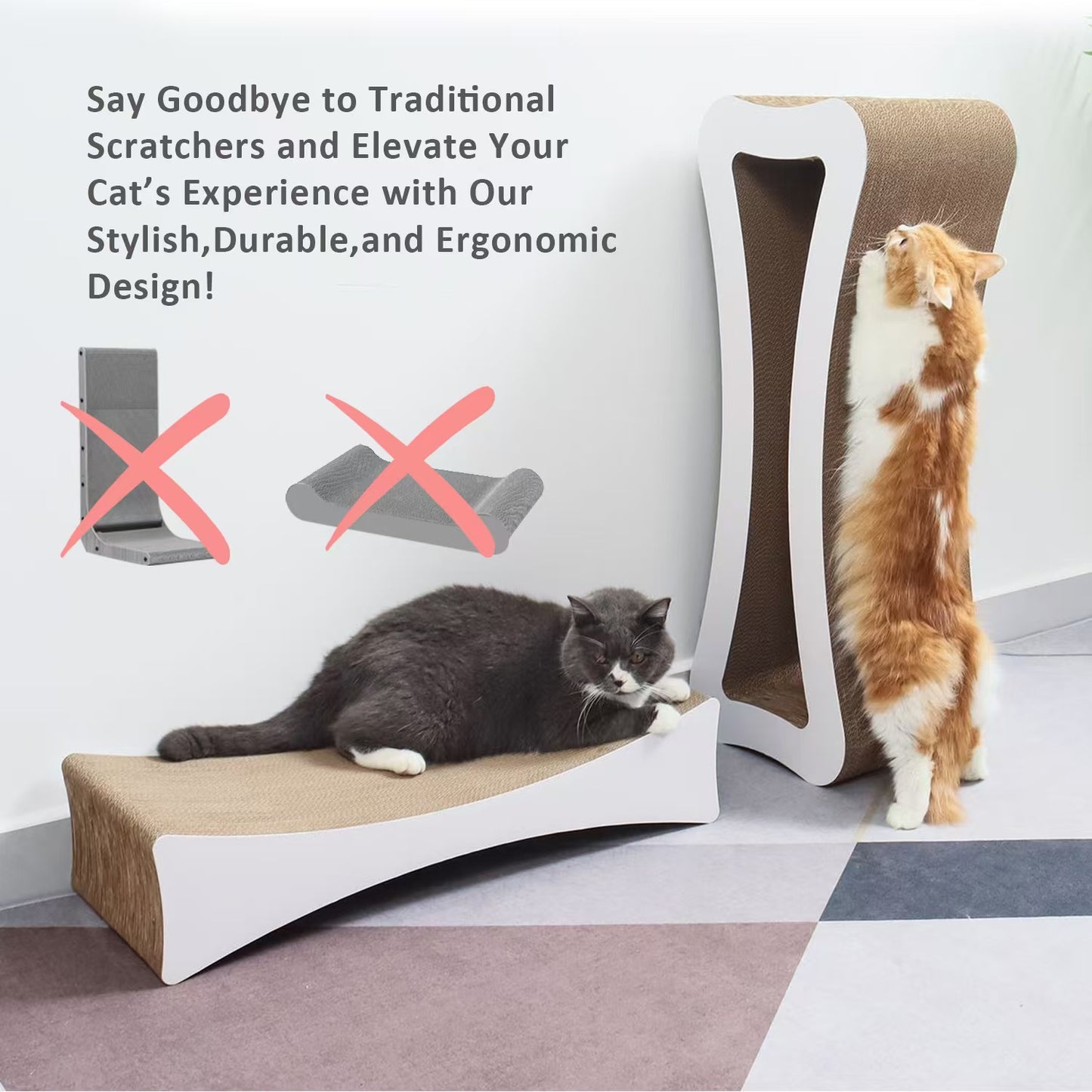 2 in 1 Ultimate Cat Scratcher Lounge